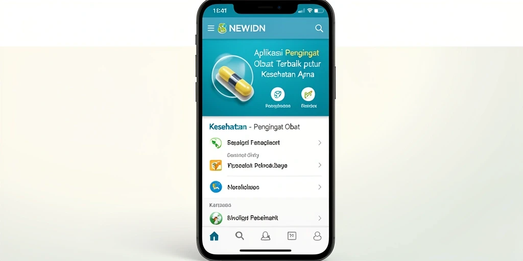 Antarmuka aplikasi Pengingat Obat yang intuitif dan mudah digunakan.