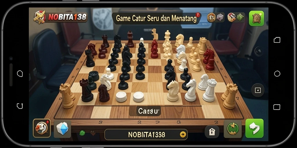 Tampilan antarmuka game Catur NOBITA138 yang menarik.