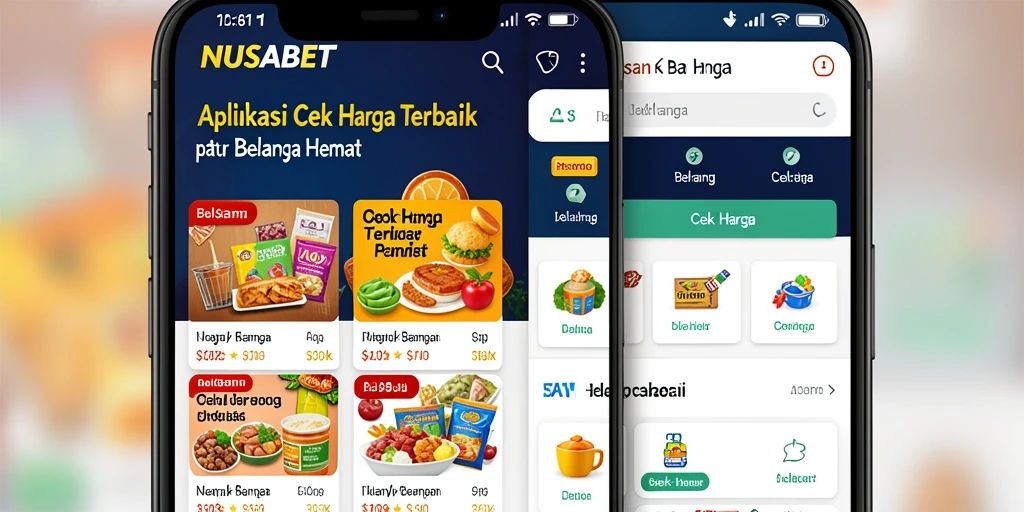 Antarmuka utama NUSABET menampilkan fitur Cek Harga dengan jelas.